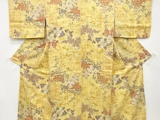 草花模様　小紋着物【中古】【着】【小紋】 宗sou