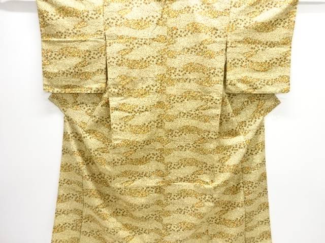 花模様上代紬単衣着物【中古】【着】【紬・お召し】 宗sou