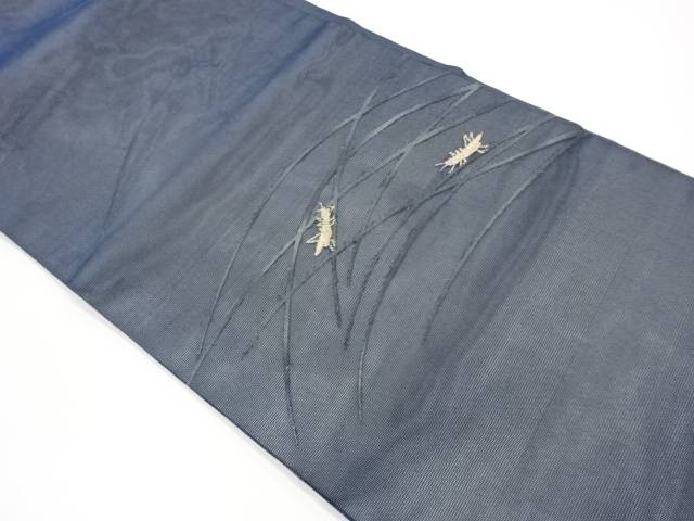 紗 草にバッタ模様織出し名古屋帯【中古】【着】【名古屋帯】 宗sou