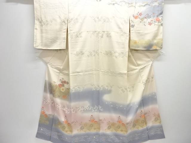 霞に秋草模様訪問着【中古】【着】【訪問着・付下げ】 宗sou