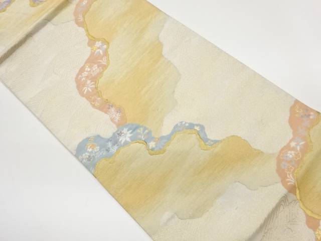 道長取に草花模様織出し袋帯【中古】【着】【袋帯】 宗sou｜お茶道具・着物　【宗 sou】 9,450円