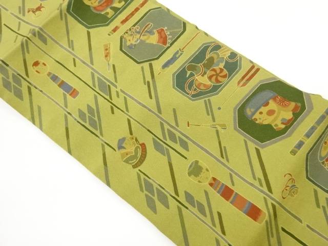 縮緬地金彩玩具模様名古屋帯【中古】【着】【名古屋帯】 宗sou｜お茶道具・着物　【宗 sou】 20,370円