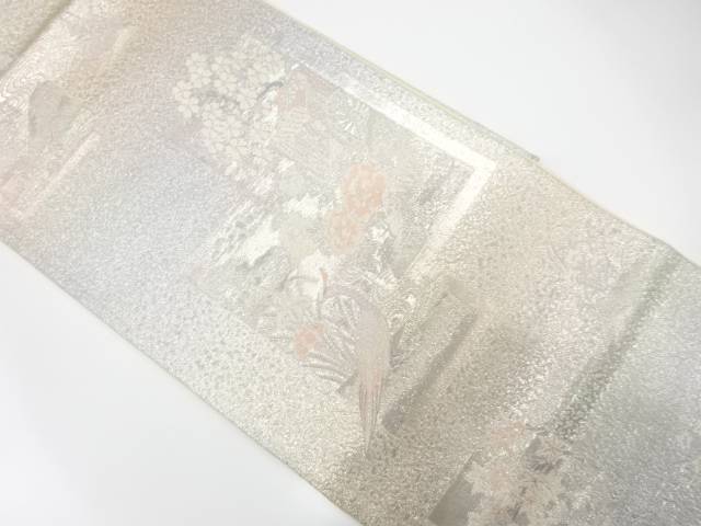 短冊に花鳥模様織り出し　袋帯【中古】【着】【袋帯】 宗sou