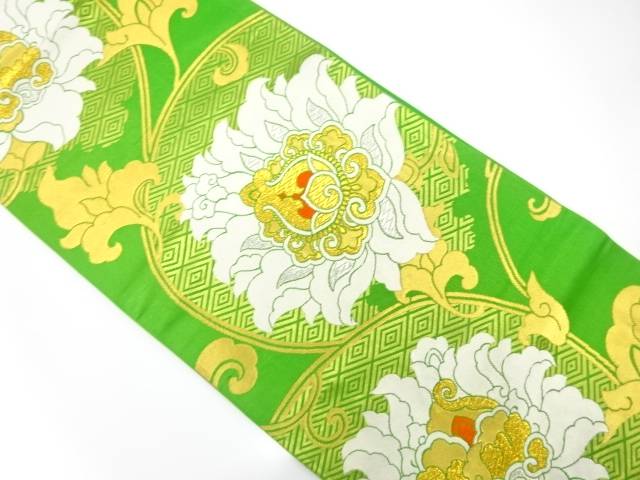 唐花模様織り出し　袋帯【中古】【着】【袋帯】 宗sou