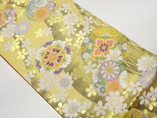 華紋に花々散らし模様織出し袋帯【中古】【着】【袋帯】 宗sou｜お茶道具・着物　【宗 sou】 12,851円