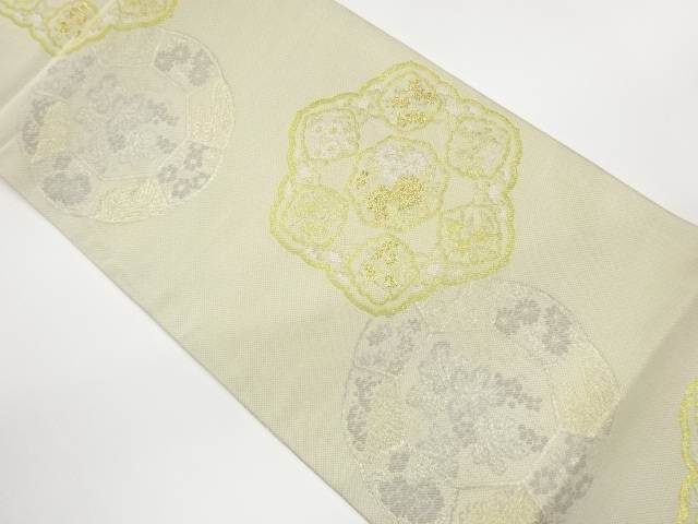 華紋に花々模様織出し袋帯【中古】【着】【袋帯】 宗sou