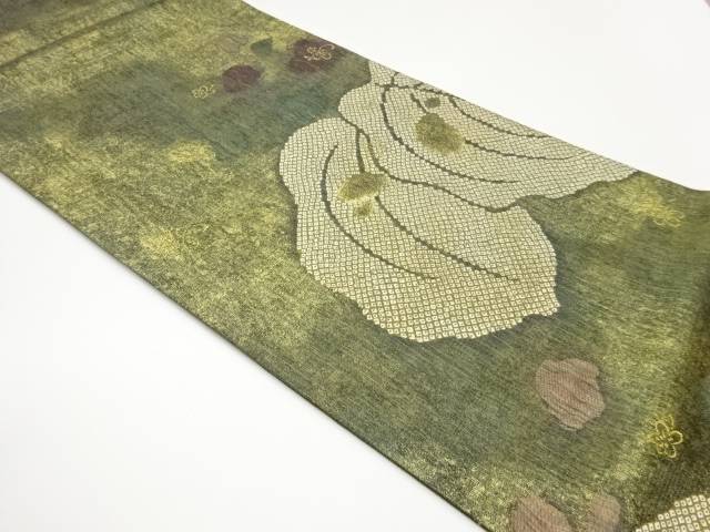 すくい織花々模様織出し袋帯【中古】【着】【袋帯】 宗sou｜お茶道具・着物　【宗 sou】