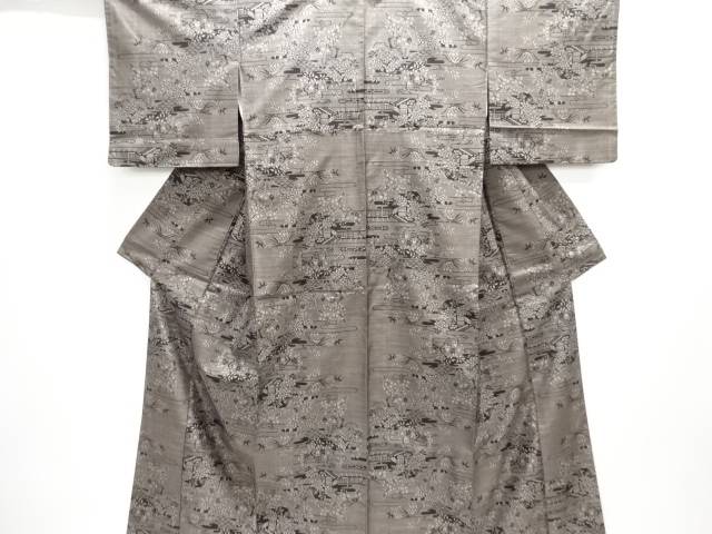 東京ますいわ屋　茶屋辻模様織り出し本場泥大島紬着物(9マルキ)【中古】【着】【紬・お召し】 宗sou
