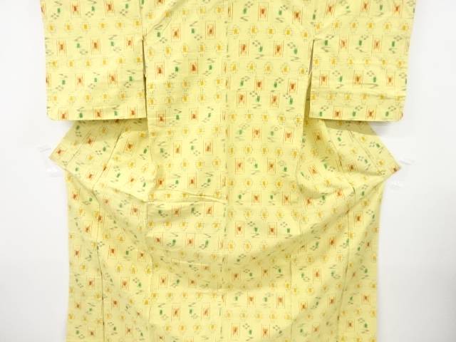 未使用品　絣柄織り出し手織り紬着物【着】【紬・お召し】 宗sou