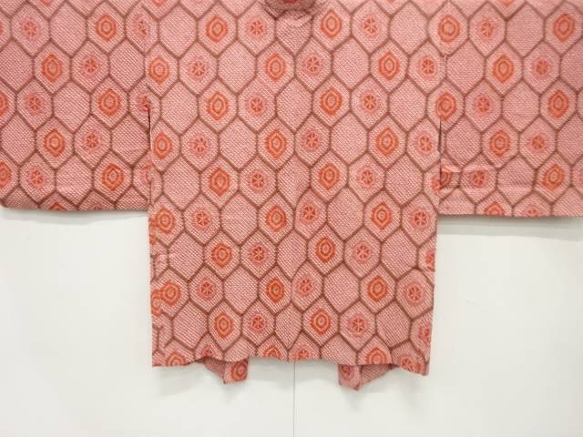 本総絞り 亀甲に花飾りつけ 羽織【中古】【着】【厚地の外套・道中着】 宗sou