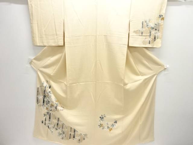 竹笹に南天模様訪問着【中古】【着】【訪問着・付下げ】 宗sou|お茶道具・着物 【宗 sou】