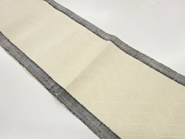 変わり檜垣模様織出し名古屋帯【中古】【着】【名古屋帯】 宗sou