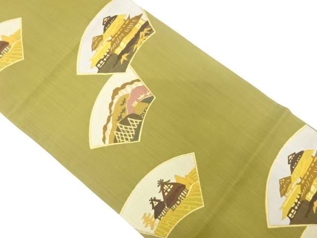 地紙に家屋風景模様織出し袋帯【中古】【着】【袋帯】 宗sou 5,852円