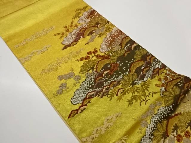 松竹梅・雲模様織出し袋帯【中古】【着】【袋帯】 宗sou