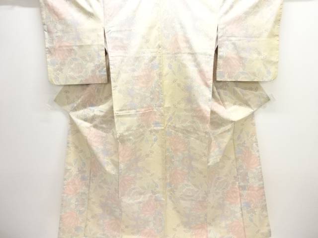 顕花植物飾りつけ織り出し発祥地大島紬御召しもの(5マルキ)【中古】【着】【紬・御召しものし】 宗sou