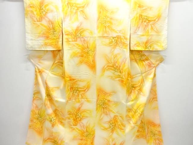 草花模様小紋着物【中古】【着】【小紋】 宗sou