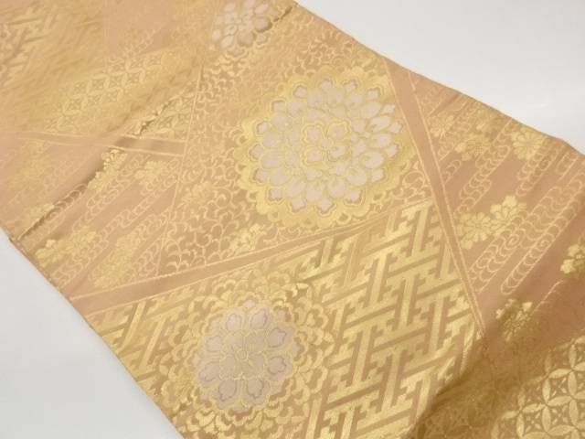 華文に花唐草・古典柄模様織出し名古屋帯【中古】【着】【名古屋帯】 宗sou 9,828円