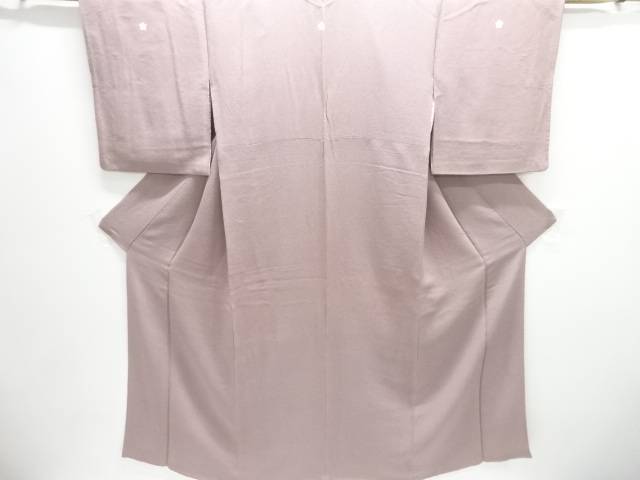 縮緬地三ツ紋色無地着物【中古】【着】【色無地】 宗sou
