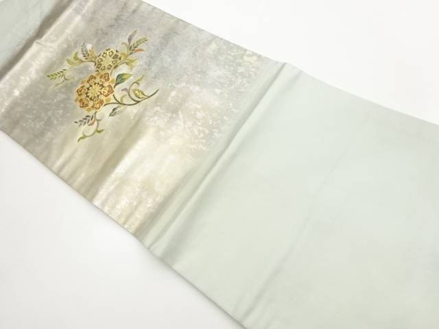 螺鈿金彩花唐草模様名古屋帯【中古】【着】【名古屋帯】 宗sou