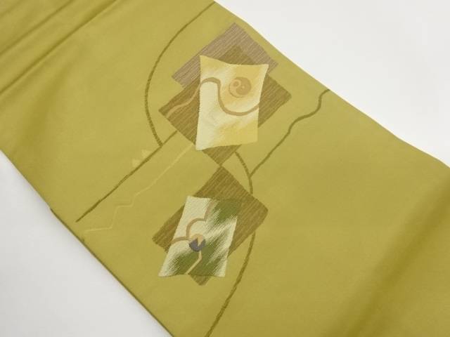 色紙に丸・抽象模様織出し名古屋帯【中古】【着】【名古屋帯】 宗sou｜お茶道具・着物　【宗 sou】 11,100円