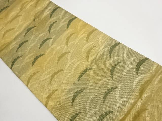 横段に雪芝模様織出し袋帯【中古】【着】【袋帯】 宗sou