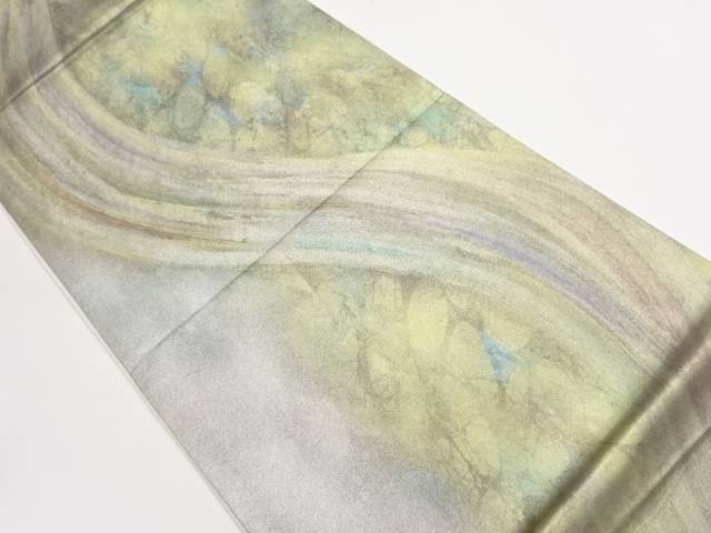引箔曲線に抽象模様袋帯【中古】【着】【袋帯】 宗sou