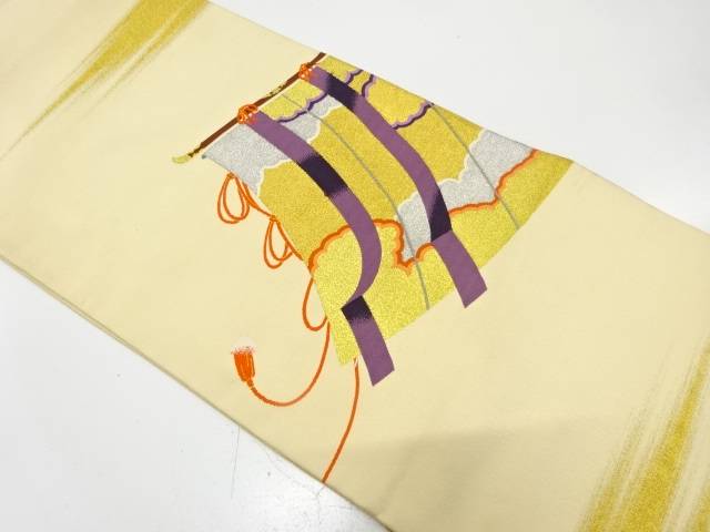綴れ　霞に几帳・雲模様織り出し　袋帯【中古】【着】【袋帯】 宗sou 17,228円