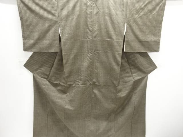 縞織出し手織り真綿紬着物【中古】【着】【紬・お召し】 宗sou