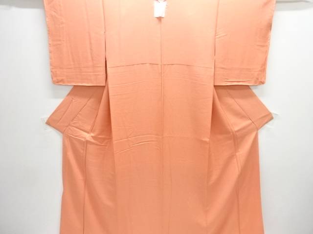未使用品　唐草模様織り出し一つ紋色無地着物【着】【色無地】 宗sou