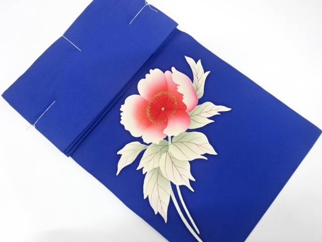 未使用品　手描き　草花模様　名古屋帯【着】【名古屋帯】 宗sou