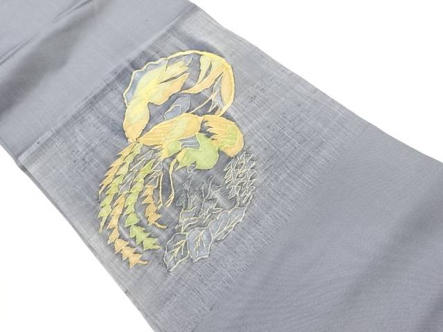鳥・花模様刺繍名古屋帯【中古】【着】【名古屋帯】 宗sou