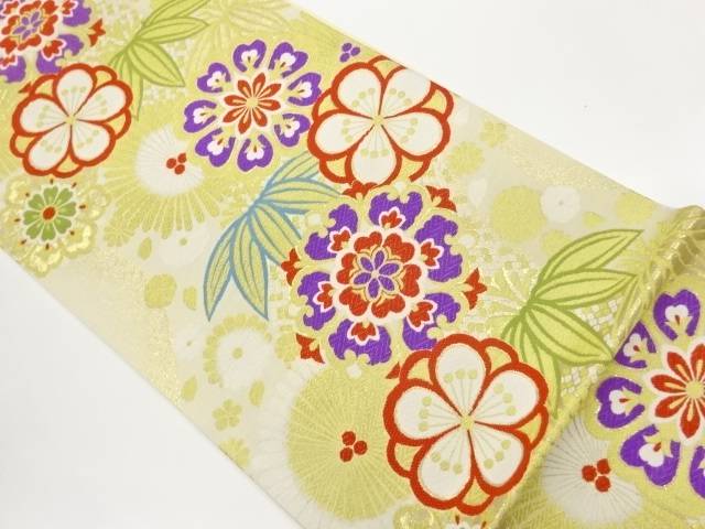 華紋に松竹梅・菊模様織出し袋帯【中古】【着】【袋帯】 宗sou