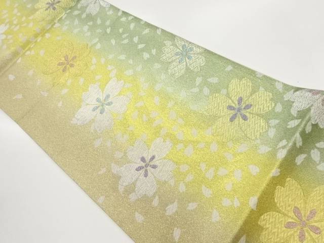 縞に桜模様織出し袋帯【中古】【着】【袋帯】 宗sou|お茶道具・着物 【宗 sou】