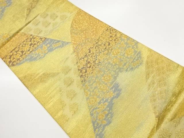 山並に華文・花唐草・菱模様織出し袋帯【中古】【着】【袋帯】 宗sou