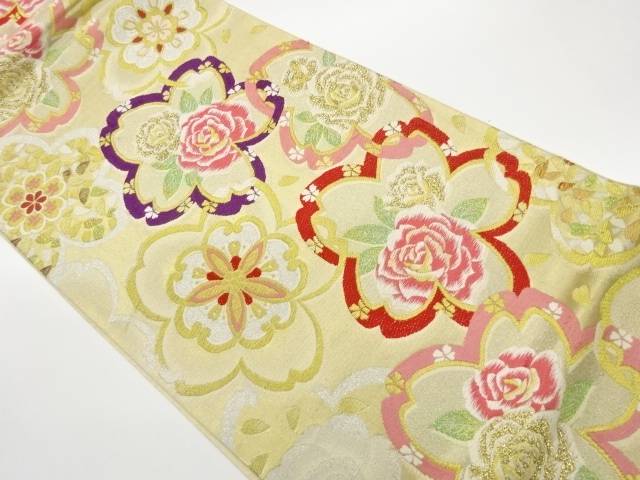 桜に華文・薔薇模様織出し袋帯【中古】【着】【袋帯】 宗sou 15,408円