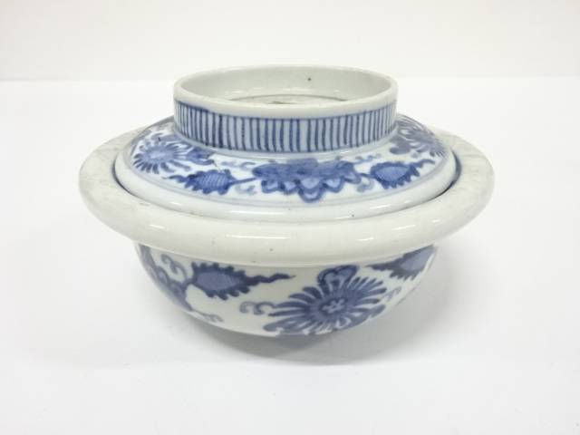 古伊万里　染付　蓋物碗【中古】【道】 宗sou