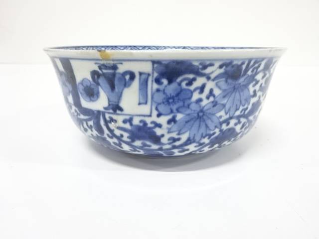 古伊万里　染付　花唐草　鉢【中古】【道】 宗sou