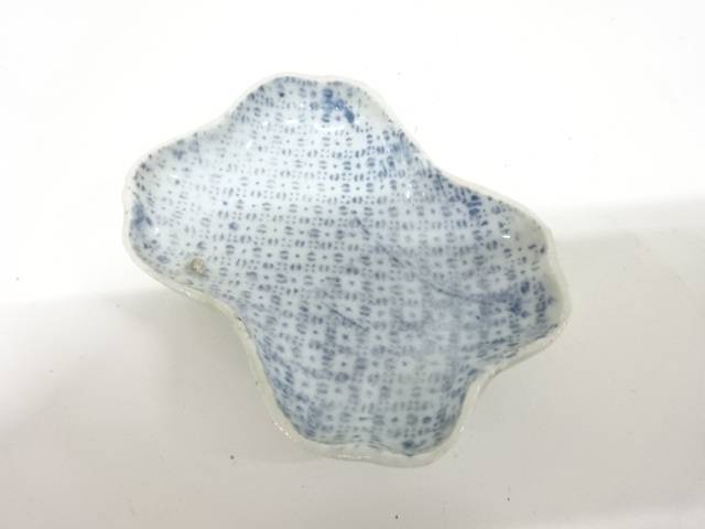 古伊万里　染付　こんにゃく印判　豆皿【中古】【道】 宗sou