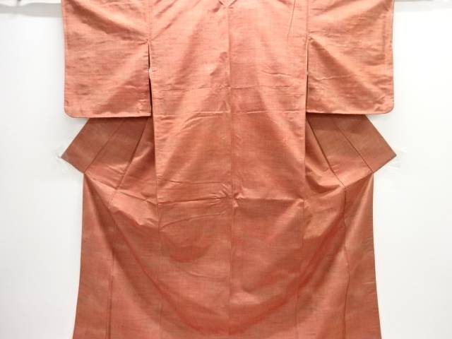 未使用品　雨縞模様織り出し手織り紬着物【着】【紬・お召し】 宗sou