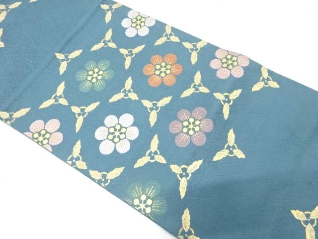 亀甲に花模様織り出し 袋帯【中古】【着】【袋帯】 宗sou|お茶道具・着物 【宗 sou】