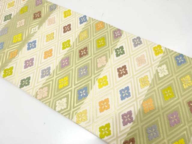 源氏花菱文錦織り出し 袋帯【中古】【着】【袋帯】 宗sou