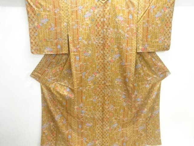 未使用品 花鳥模様小紋着物【着】【小紋】 宗sou
