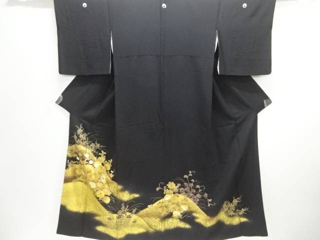 金彩菊梅模様刺繍留袖（比翼付き）【中古】【着】【留袖】 宗sou