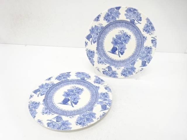 WEDGWOOD ウェッジウッド ホームヴィンテージ・ブルー プレートペア(27.5センチ) 洋食器【中古】【道】 宗sou