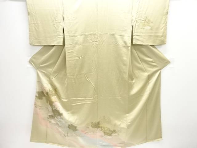箔置き家屋に流水模様訪問着【中古】【着】【訪問着・付下げ】 宗sou