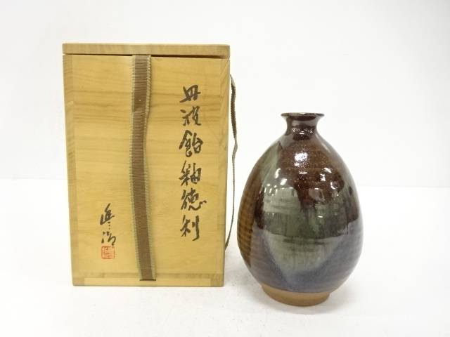 丹波焼 市野豊治造 飴釉 徳利【中古】【道】 宗sou