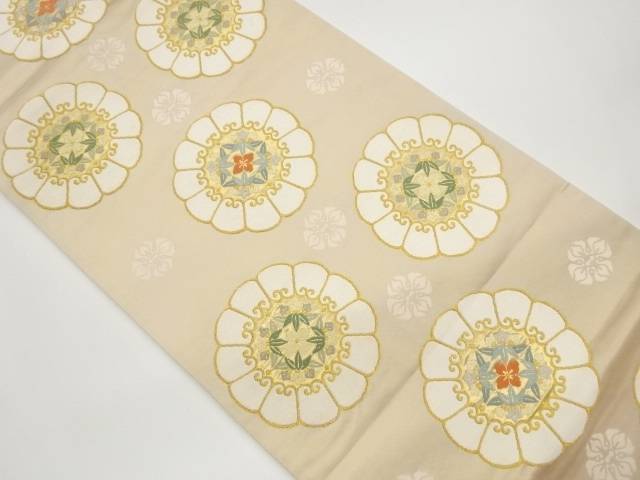 変わり花々模様織出し袋帯【中古】【着】【袋帯】 宗sou|お茶道具・着物 【宗 sou】
