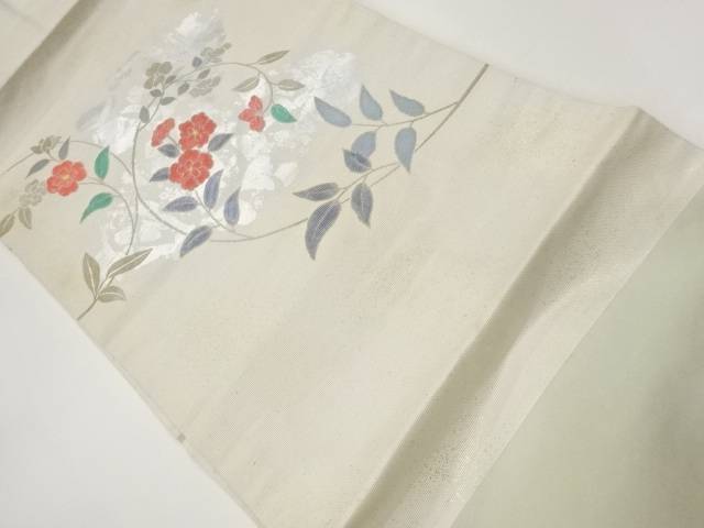 金銀彩花唐草模様名古屋帯【中古】【着】【名古屋帯】 宗sou｜お茶道具・着物　【宗 sou】