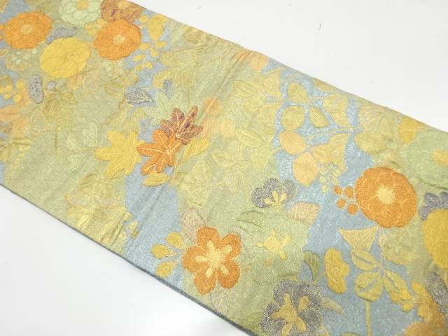 楓に秋草・梅模様織り出し 振袖用袋帯【中古】【着】【振袖】 宗sou|お茶道具・着物 【宗 sou】