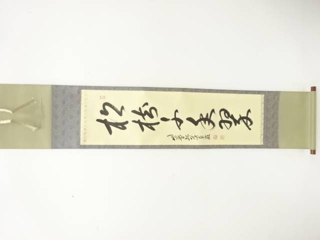 前大徳 小堀卓巌筆 「松寿千年翠」 一行書 肉筆紙本掛軸【中古】【道】 宗sou